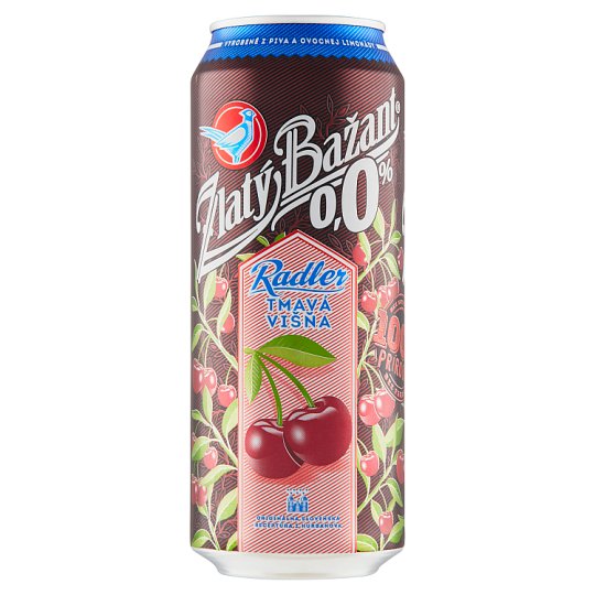 Zlatý Bažant Radler Tmavá višňa 0,0% 500 ml
