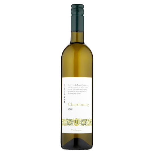 Sanvin San Tradition Chardonnay akostné odrodové víno s prívlastkom neskorý zber biele suché 0,75 l