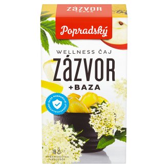 Popradský Wellness Čaj zázvor + baza 18 x 2,2 g