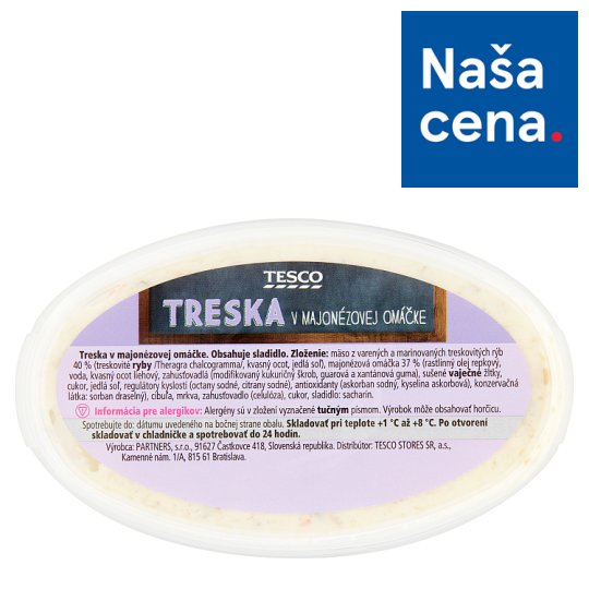 Tesco Treska v majonézovej omáčke 140 g