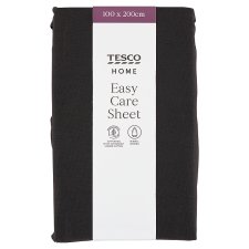 Tesco Home Easy Care Black Sheet 100 x 200 cm