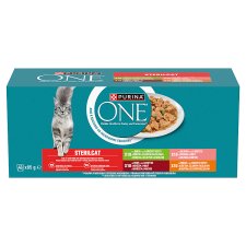 PURINA ONE STERILCAT Mini Fillets with Beef, with Chicken, with Salmon and Turkey in Juice 40 x 85 g