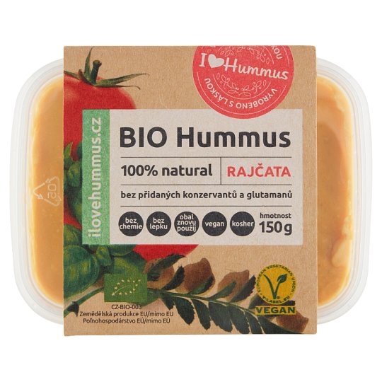 I Love Hummus Bio hummus paradajky 150 g