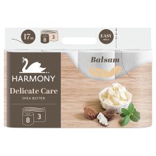 Harmony Delicate Care Balsam Shea Butter Toilet Paper 3-Ply 8 pcs