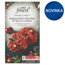 Tesco Finest Belgian Dark Chocolate & Cherry Cookies 200 g