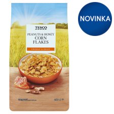 Tesco Zapekané kukuričné lupienky s arašidmi a medom 250 g