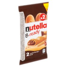 Nutella B-ready Oblátka plnená nátierkou z lieskovcov a kakaa a malými pšeničnými chrumkami 2 x 22 g