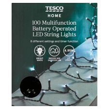 Tesco Home Multifunction Battery Operated String Lights 100 LED