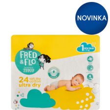 Fred & Flo Ultra Dry Nappies New Baby 1 2-5 kg 24 pcs