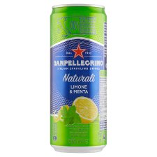 Sanpellegrino Naturali Lemon & Mint Alcohol-Free Sparkling Drink 330 ml