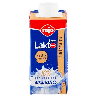 Rajo Lakto Free Bezlaktózová smotana na varenie 10 % 200 ml