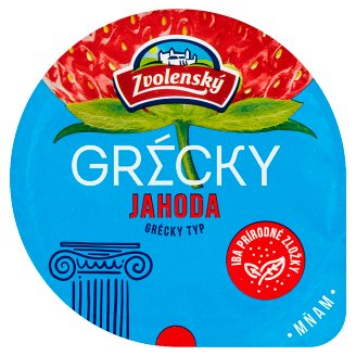 Zvolenský Jogurt grécky typ jahoda 125 g