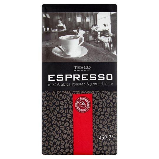 Tesco Espresso pražená mletá káva 100% Arabica 250 g