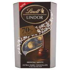 Lindt Lindor Extra horká čokoláda s jemnou tekutou náplňou 200 g