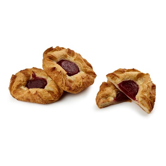 Korunka s tvarohom a jahodovou náplňou 80 g