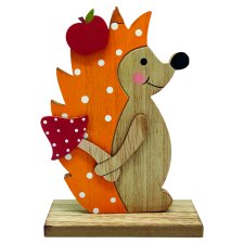image 2 of Autumn Wood Hedgehog Orange/Red 12 x 5 x 16 cm