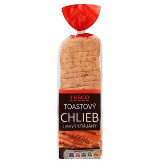 Tesco Toastový chlieb tmavý krájaný 500 g