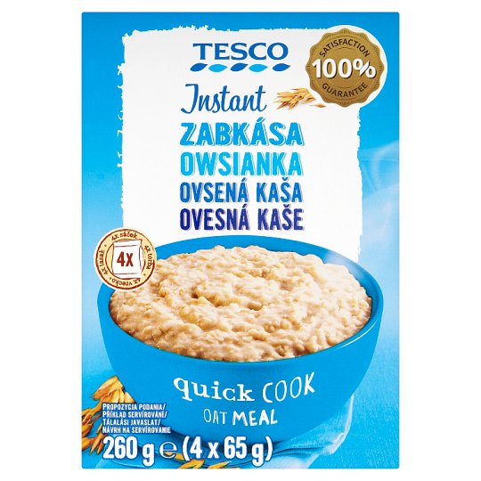 Tesco Instant ovsená kaša 4 x 65 g