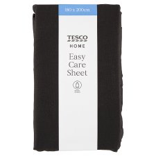 Tesco Home Easy Care Black Sheet 180 x 200 cm