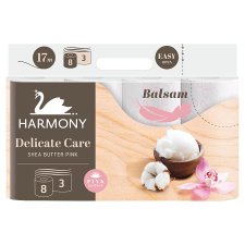Harmony Delicate Care Balsam Shea Butter Pink Toilet Paper 3-Ply 8 pcs