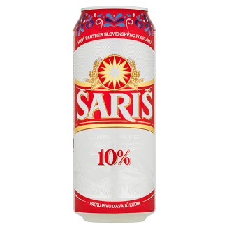 Šariš 10% pivo výčapné svetlé 500 ml