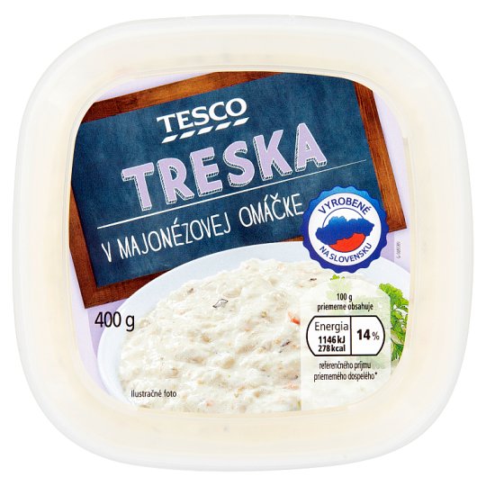 Tesco Treska v majonézovej omáčke 400 g