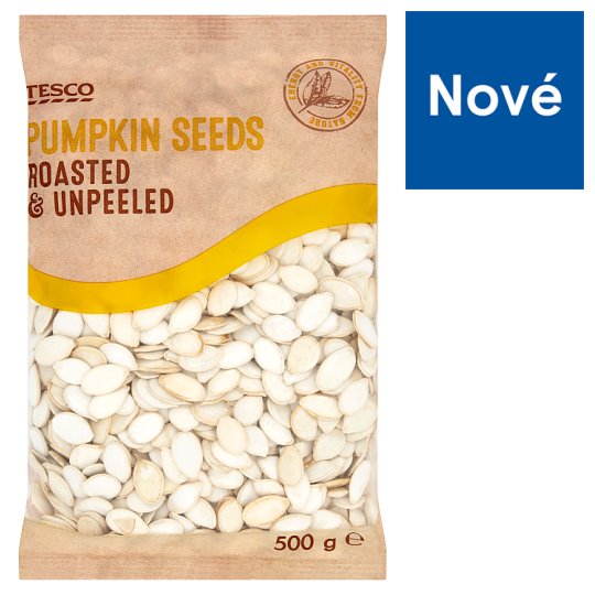 Tesco Tekvicové semená nelúpané, pražené 500 g