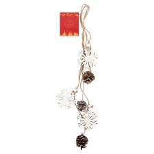 Snowflakes and Pinecones Hanging Decoration 45 x 6 x 4 cm