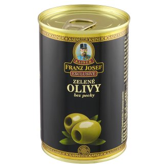 Kaiser Franz Josef Exclusive Zelené olivy bez kôstky v slanom náleve 300 g