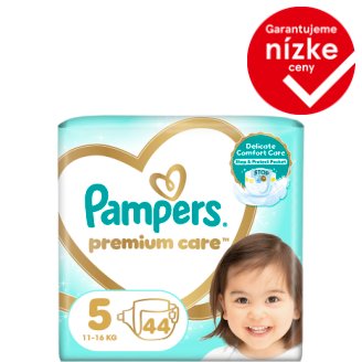 Pampers Premium Care Detské Jednorazové Plienky, Veľkosť 5 (Junior) 11 – 18 kg, 44 Kusov