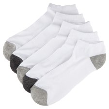 F&F Mens 5 Pack Cushion White Sock 9 to 12