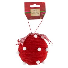 Tesco Large Red Pom Pom Hanging Decoration