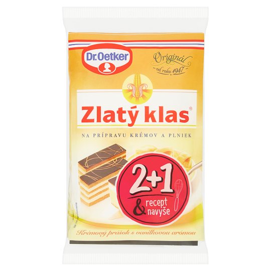Dr. Oetker Zlatý klas Krémový prášok s vanilkovou arómou na prípravu krémov a plniek 120 g