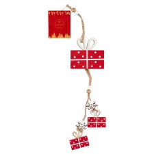 Snowflakes and Gifts Hanging Decoration 36 x 8 x 1,3 cm