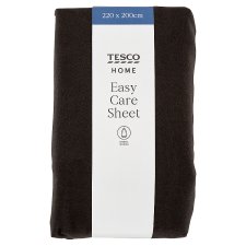 Tesco Home Easy Care Black Sheet 220 x 200 cm