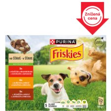 PURINA FRISKIES Adult with Beef, Chicken and Lamb in Juice 12 x 85 g