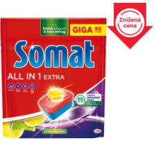 Somat All in 1 Extra Lemon & Lime kapsuly do umývačky riadu 85 ks 1411 g