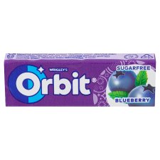 Wrigley's Orbit Blueberry Sugar Free Chewing Gum with Blueberry Flavour 10 pcs 14 g