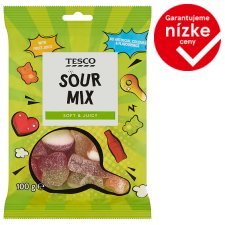 Tesco Jellied Candies with Fruit Flavors with Sour Sugar Sprinkles 100 g