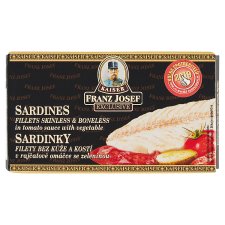 Franz Josef Kaiser Exclusive Sardines Fillets in Tomato Sauce with Vegetable 90 g