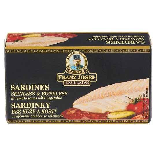 Franz Josef Kaiser Exclusive Sardinky filety v paradajkovej omáčke so zeleninou 90 g