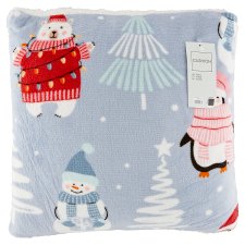 Coral Fleece & Sherpa Frost Cushion 40 x 40 cm