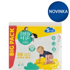 Fred & Flo Ultra Dry Nappies Junior 5 11-18 kg 88 pcs