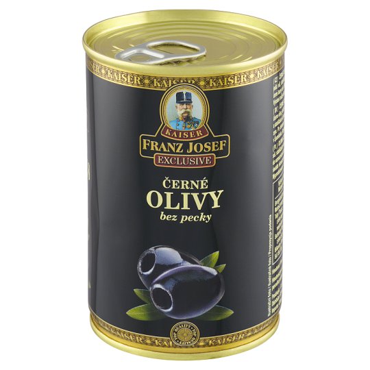 Franz Josef Kaiser Exclusive Čierne olivy bez kôstky v slanom náleve 300 g