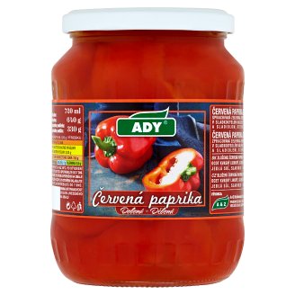 Ady Červená paprika delená 620 g