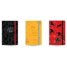Mickey Mouse, Minnie Mouse, Mandalorian Notebook with Rubber Band A5 80 Line Sheets