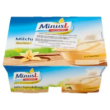 Minus L Vanilkový mliečny puding bezlaktózový 4 x 125 g (500 g)