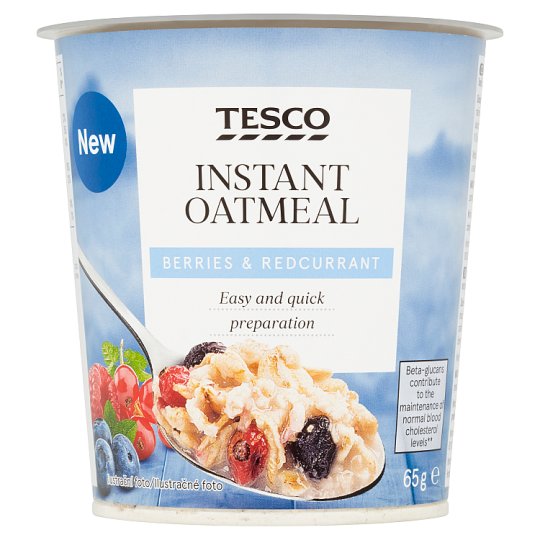 Tesco Ovsené vločky so sušeným a mrazom sušeným ovocím 65 g