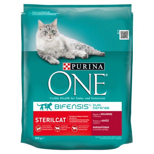 Purina ONE Sterilcat bohaté na hovädzie a pšenicu 800 g