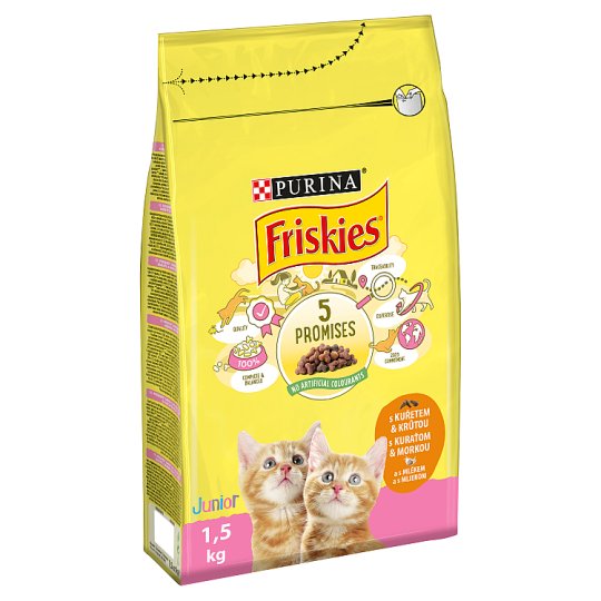 Friskies Junior with Delicious Combination of Chicken and Turkey with Milk and Vegetables 1.5 kg